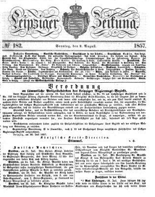 Leipziger Zeitung Sonntag 2. August 1857