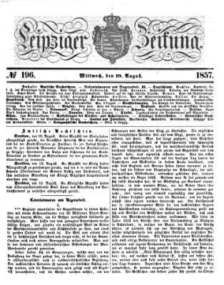 Leipziger Zeitung Mittwoch 19. August 1857