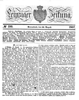 Leipziger Zeitung Samstag 22. August 1857