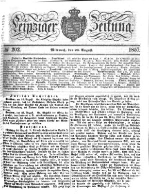 Leipziger Zeitung Mittwoch 26. August 1857