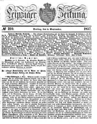 Leipziger Zeitung Freitag 4. September 1857