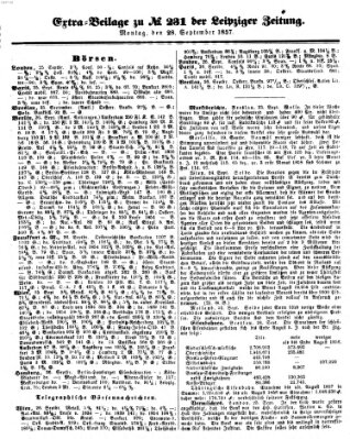 Leipziger Zeitung Montag 28. September 1857