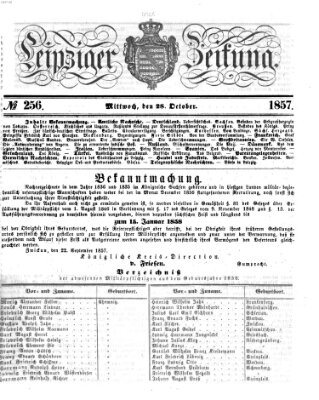 Leipziger Zeitung Mittwoch 28. Oktober 1857