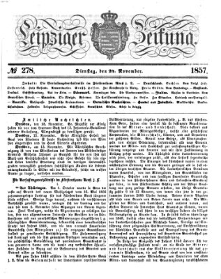 Leipziger Zeitung Dienstag 24. November 1857