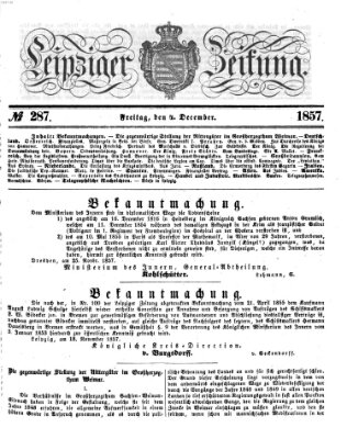 Leipziger Zeitung Freitag 4. Dezember 1857