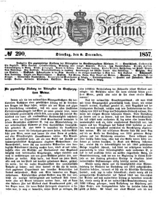 Leipziger Zeitung Dienstag 8. Dezember 1857