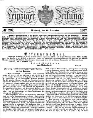 Leipziger Zeitung Mittwoch 16. Dezember 1857