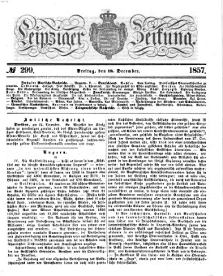 Leipziger Zeitung Freitag 18. Dezember 1857