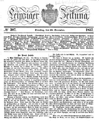 Leipziger Zeitung Dienstag 29. Dezember 1857