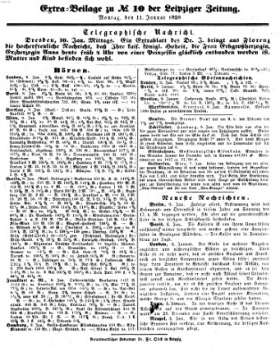 Leipziger Zeitung Montag 11. Januar 1858