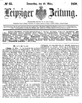 Leipziger Zeitung Donnerstag 18. März 1858