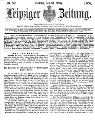 Leipziger Zeitung Dienstag 23. März 1858