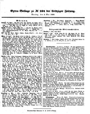 Leipziger Zeitung Montag 3. Mai 1858