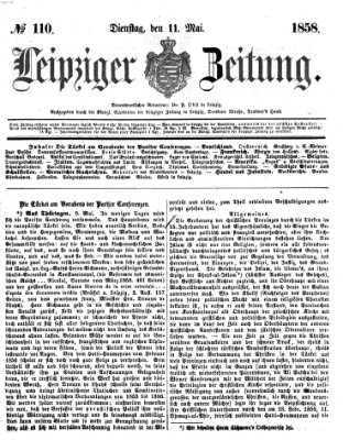 Leipziger Zeitung Dienstag 11. Mai 1858