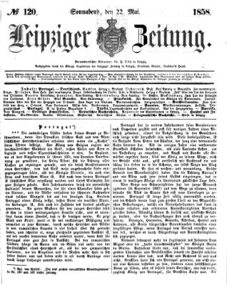 Leipziger Zeitung Samstag 22. Mai 1858