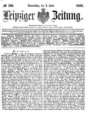 Leipziger Zeitung Donnerstag 3. Juni 1858