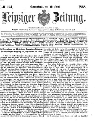 Leipziger Zeitung Samstag 19. Juni 1858