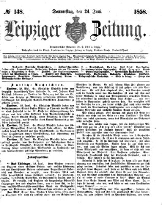 Leipziger Zeitung Donnerstag 24. Juni 1858