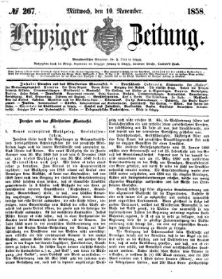 Leipziger Zeitung Mittwoch 10. November 1858