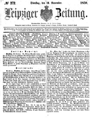 Leipziger Zeitung Dienstag 16. November 1858