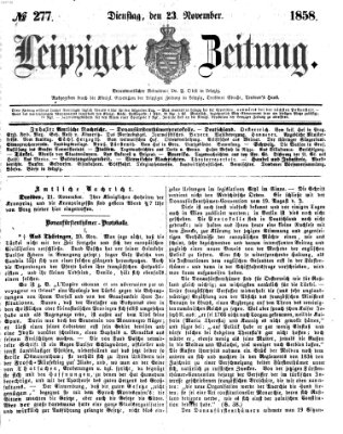 Leipziger Zeitung Dienstag 23. November 1858