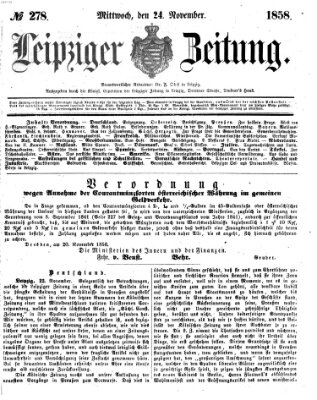 Leipziger Zeitung Mittwoch 24. November 1858