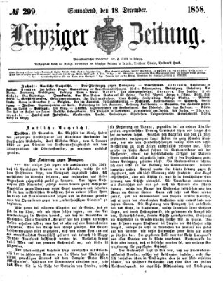 Leipziger Zeitung Samstag 18. Dezember 1858