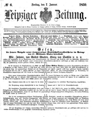 Leipziger Zeitung Freitag 7. Januar 1859