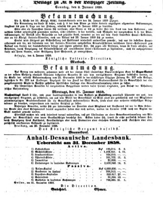 Leipziger Zeitung Sonntag 9. Januar 1859