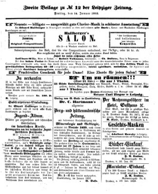 Leipziger Zeitung Freitag 14. Januar 1859