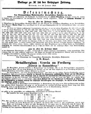 Leipziger Zeitung Mittwoch 19. Januar 1859