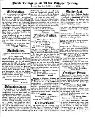 Leipziger Zeitung Donnerstag 3. Februar 1859