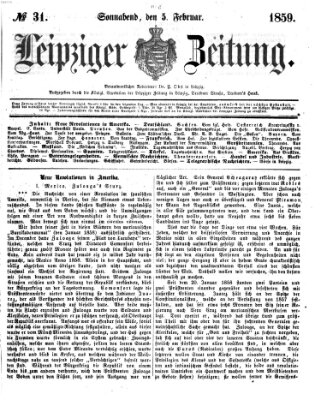 Leipziger Zeitung Samstag 5. Februar 1859