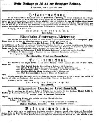 Leipziger Zeitung Samstag 5. Februar 1859