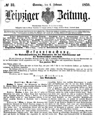 Leipziger Zeitung Sonntag 6. Februar 1859