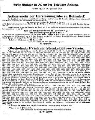 Leipziger Zeitung Mittwoch 16. Februar 1859