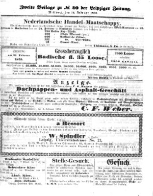 Leipziger Zeitung Mittwoch 16. Februar 1859