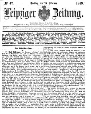 Leipziger Zeitung Freitag 18. Februar 1859