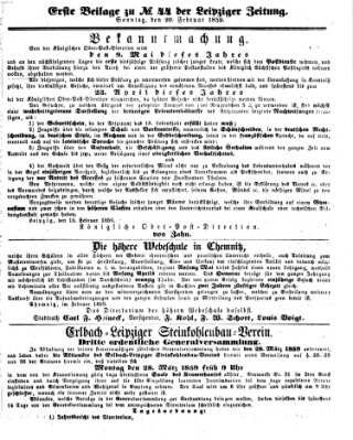 Leipziger Zeitung Sonntag 20. Februar 1859