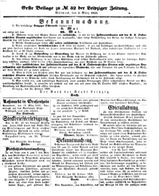 Leipziger Zeitung Mittwoch 2. März 1859