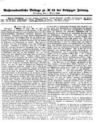 Leipziger Zeitung Dienstag 1. März 1859