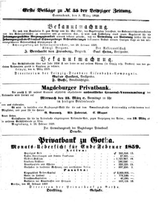 Leipziger Zeitung Samstag 5. März 1859