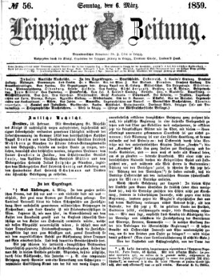 Leipziger Zeitung Sonntag 6. März 1859