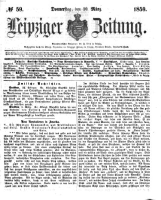 Leipziger Zeitung Donnerstag 10. März 1859