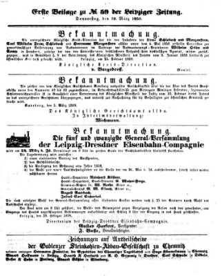 Leipziger Zeitung Donnerstag 10. März 1859