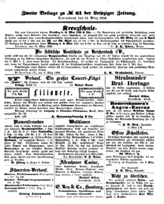 Leipziger Zeitung Samstag 12. März 1859