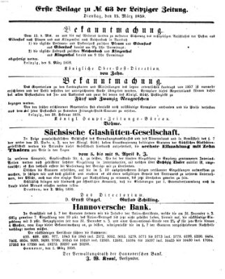 Leipziger Zeitung Dienstag 15. März 1859