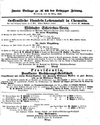 Leipziger Zeitung Mittwoch 16. März 1859