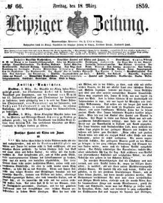 Leipziger Zeitung Freitag 18. März 1859