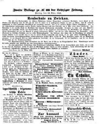 Leipziger Zeitung Freitag 18. März 1859